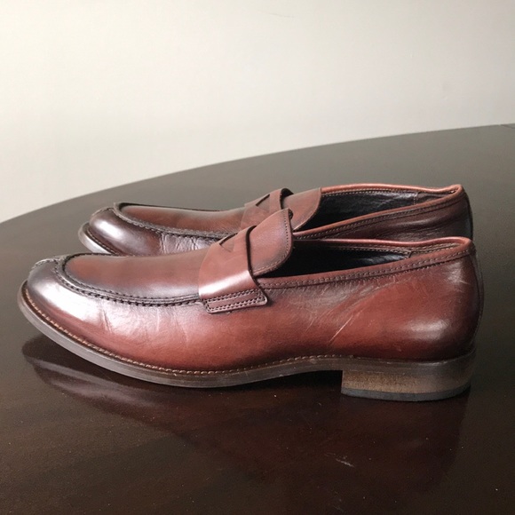 Tasso Elba Brown Men’s Size 9.5M Slip On Loafers - Picture 2 of 8
